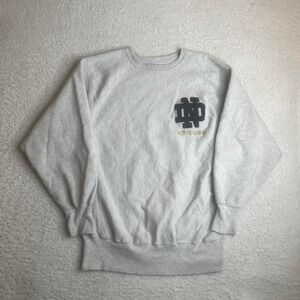 Vintage Champion Reverse weave Notre Dame men's grey embroidered sweatshirt xl